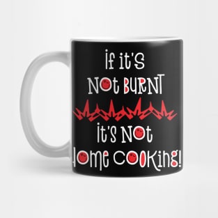 Home Cooking White Text Mug